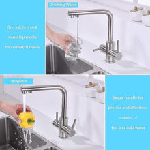 Load image into Gallery viewer, Stainless steel Triflow, 3 way kitchen water tap
